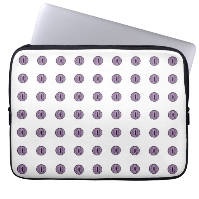 Halloween Purple Polka Dot Eyes Laptop Sleeve (Front)