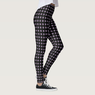 Halloween Purple Polka Dot Eyes Leggings