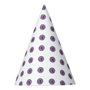 Halloween Purple Polka Dot Eyes Party Hat