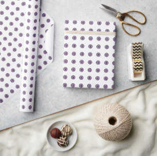 Halloween Purple Polka Dot Eyes Wrapping Paper