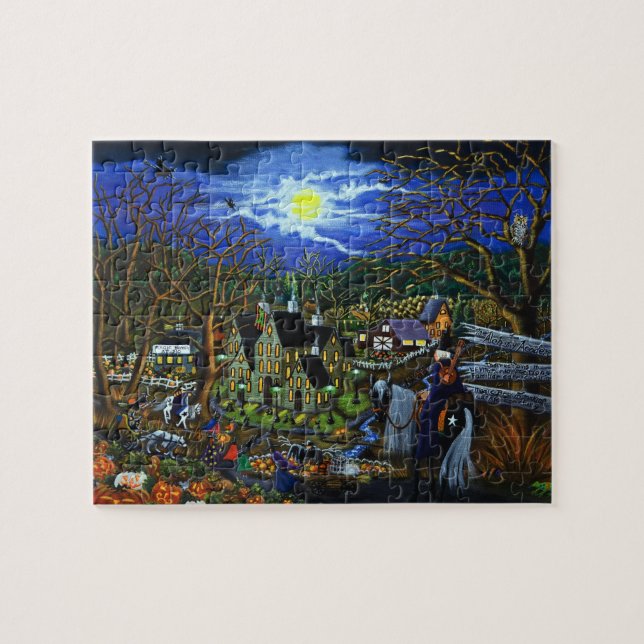 Halloween puzzle, witches,school,college jigsaw puzzle (Horizontal)