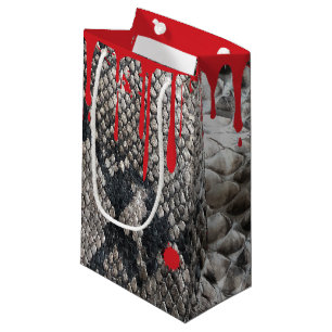 Halloween Python Snake Skin - Gory Dripping Blood Small Gift Bag