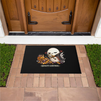 Halloween Quality Control Cute Vampire  Doormat