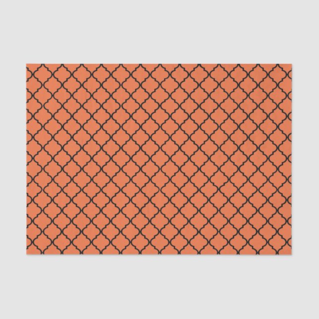 Halloween quatrefoil  tissue paper gift bag stuffe (Front)