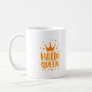 Halloween Queen, Halloqueen, Retro Halloween Art Coffee Mug