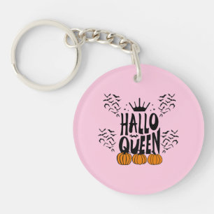 Halloween Queen, Halloqueen, Retro Halloween Art Key Ring