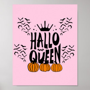 Halloween Queen, Halloqueen, Retro Halloween Art Poster