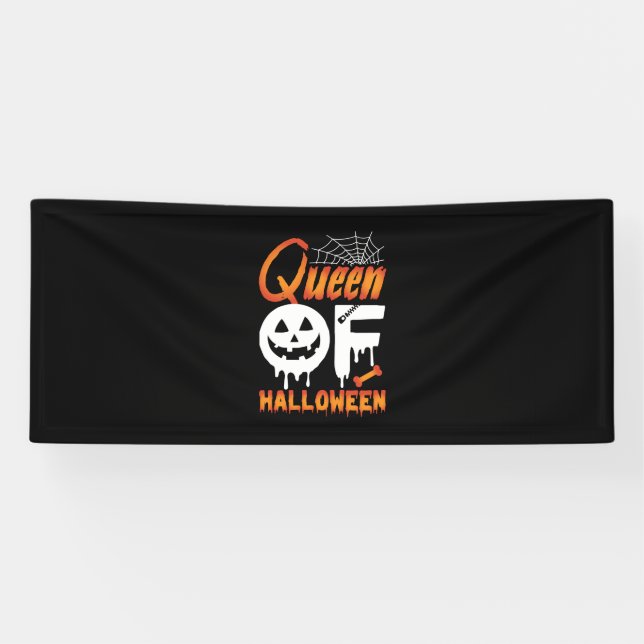 Halloween Queen Of Halloween Banner (Horizontal)