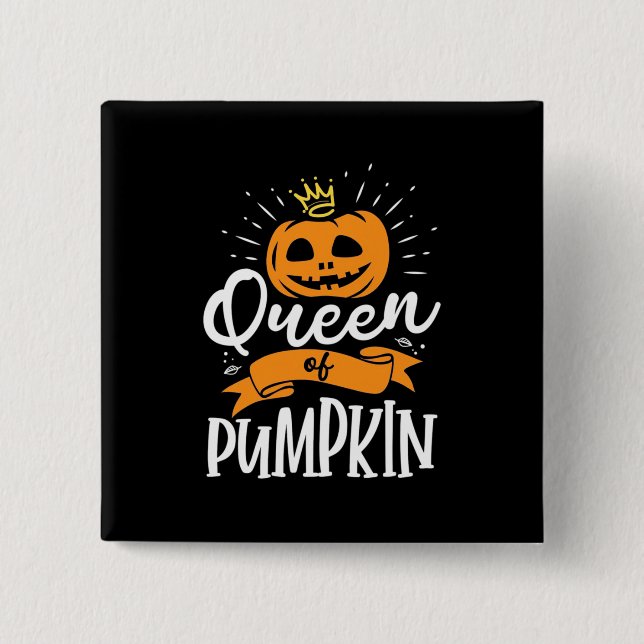 Halloween Queen Of Pumpkin 15 Cm Square Badge (Front)