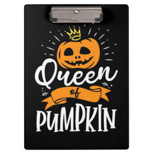 Halloween Queen Of Pumpkin Clipboard