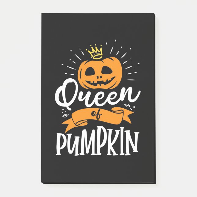 Halloween Queen Of Pumpkin Post-it Notes (Front)