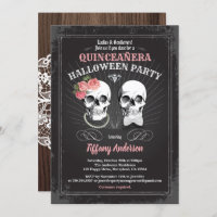 Halloween Quinceañera birthday party black pink