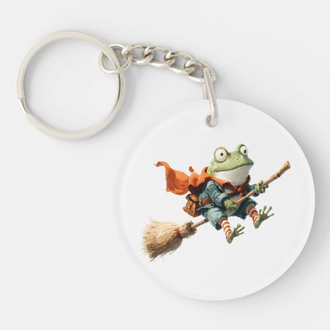 Halloween Quirky Frog Key Ring (Front)