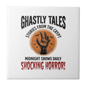 Halloween Quote Become Anything Scary Vintage_1 Ceramic Tile