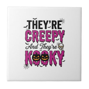 Halloween Quote Creepy Kooky Spooky Vintage_1 Ceramic Tile