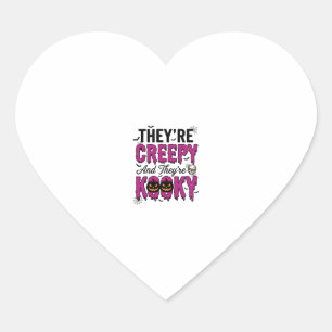 Halloween Quote Creepy Kooky Spooky Vintage_1 Heart Sticker