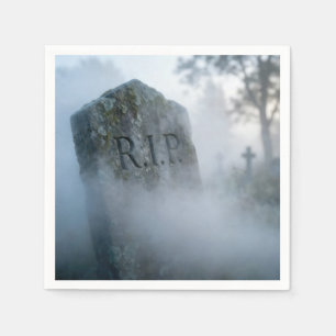 Halloween R.I.P. Tombstone in Mist Napkin
