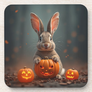 Halloween Rabbit Hard plastic coaster