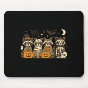 Halloween Raccoon Costumes Ghost Witch Mummy Men W Mouse Pad