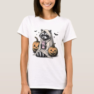 Halloween Racoon Ghost T-Shirt