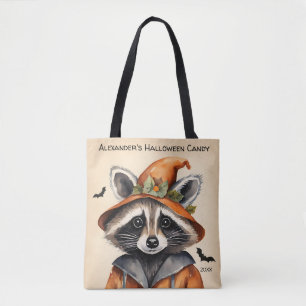 Halloween Racoon Personalised  Tote Bag