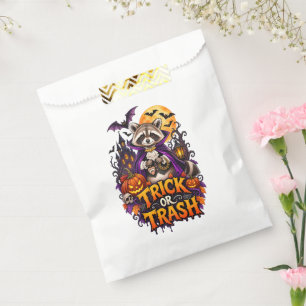 Halloween Racoon Trick or Trash Vampire Favour Bag