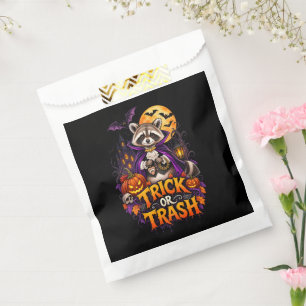 Halloween Racoon Trick or Trash Vampire Favour Bag