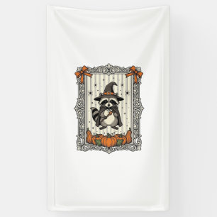 Halloween Racoon Witch Pumpkin Vintage Cute_1 Banner