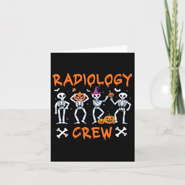 Halloween Radiology Fall Autumn Rad Tech X-ray Tec Card (Front)