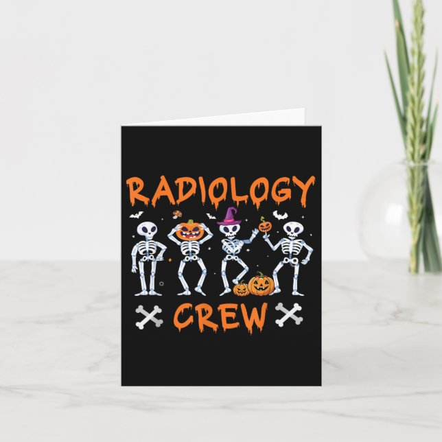 Halloween Radiology Fall Autumn Rad Tech X-ray Tec Card (Front)