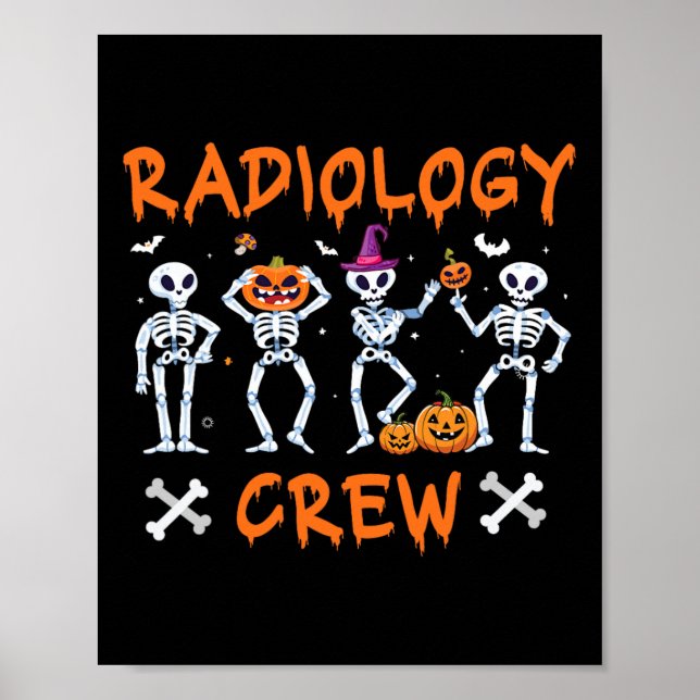 Halloween Radiology Fall Autumn Rad Tech X-ray Tec Poster (Front)