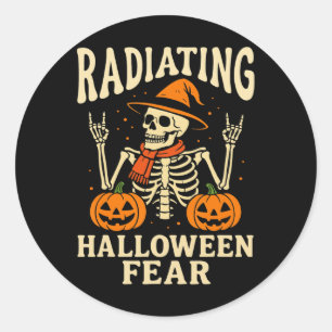 Halloween Radiology Nurse Classic Round Sticker