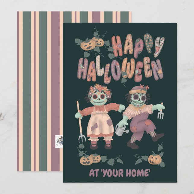 Halloween Rag Doll Zombies (1) - Greeting Card (Front/Back)