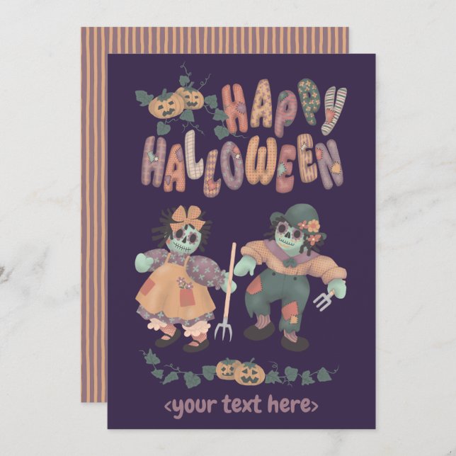 Halloween Rag Doll Zombies (4) - Greeting Card (Front/Back)