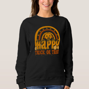 Halloween Rainbow Happy Trick Or Treat With Pumpki Sweatshirt