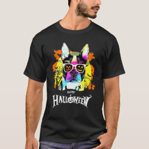 Halloween Rainbow Pug Dog Halloween Scary Night T-Shirt