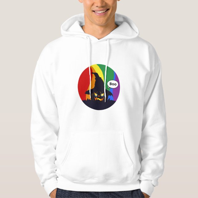 Halloween Rainbow pumpkin Hoodie (Front)