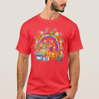Halloween Rainbow Witch Pumpkin Boo Kids Boys Girl T-Shirt