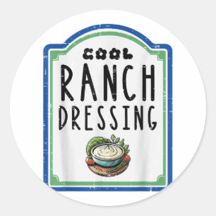 Halloween Ranch Dressing Funny Food Costume Men Wo Classic Round Sticker