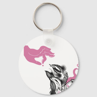 Halloween Raven Circle Keychain Potion Bottle