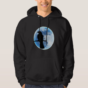 Halloween Raven Crows on a branch by the full moo Hoodie