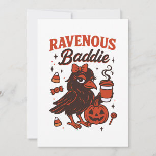 Halloween Raven  Holiday Card