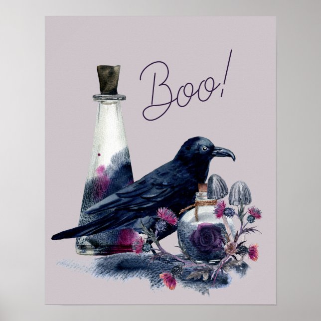 halloween raven magic print (Front)