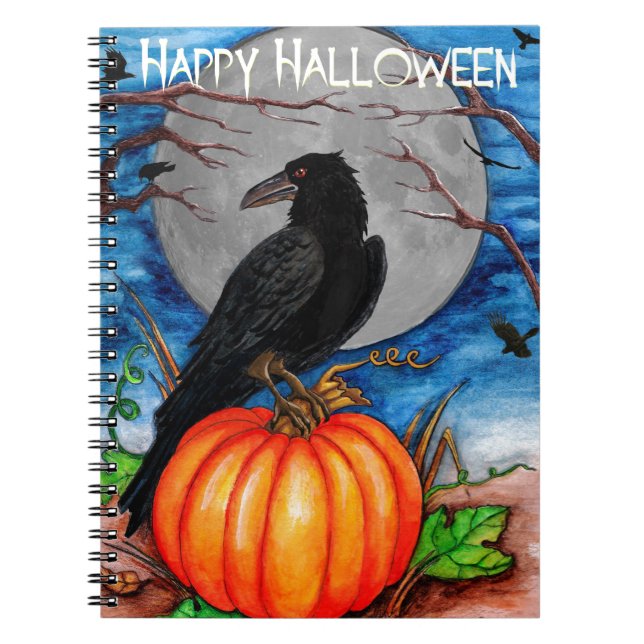Halloween Raven Notebook (Front)