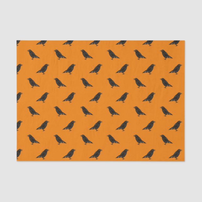 Halloween Raven Pattern Tissue Paper (Front)