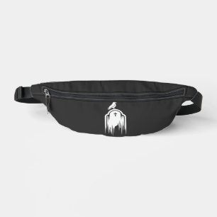 Halloween Raven Tombstone Silhouette Design Bum Bags
