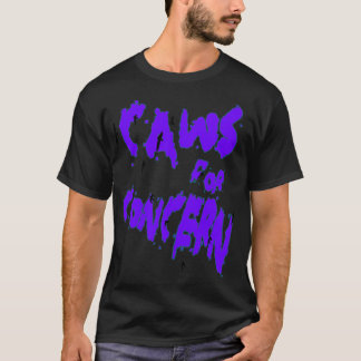 Halloween Ravens Caws For Concern Fun Pun Purple Q T-Shirt
