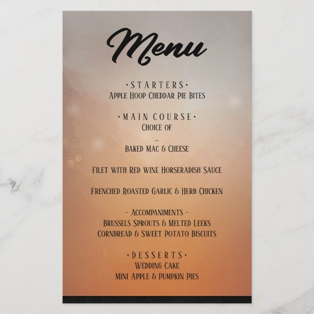 Halloween Ravens Matching Menu (Front)