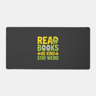 Halloween Read Books Be Kind Stay Weird Design Desk Mat