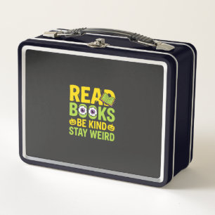 Halloween Read Books Be Kind Stay Weird Design Metal Lunch Box